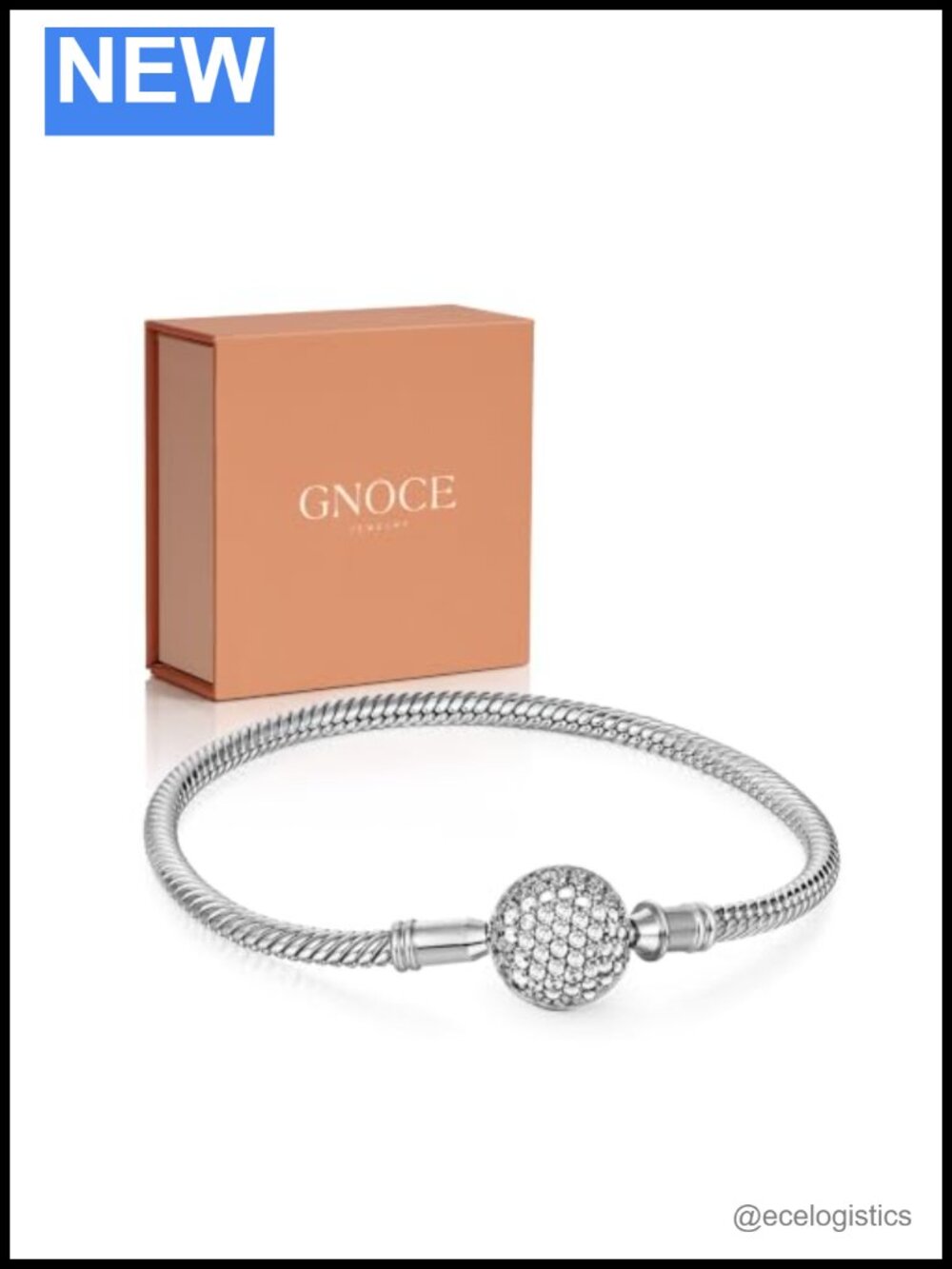 S925 Sterling Silver 18K Gold Plated Charm Bracelet Snake Chain Dainty Bangle